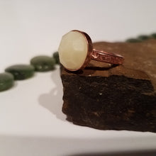 Copper ring with breastmilk stone