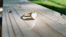 Stainless steel heart bezel ring