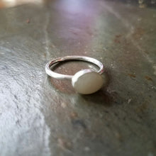 Sterling silver oval breastmilk ring