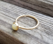 Gold simple bezel ring